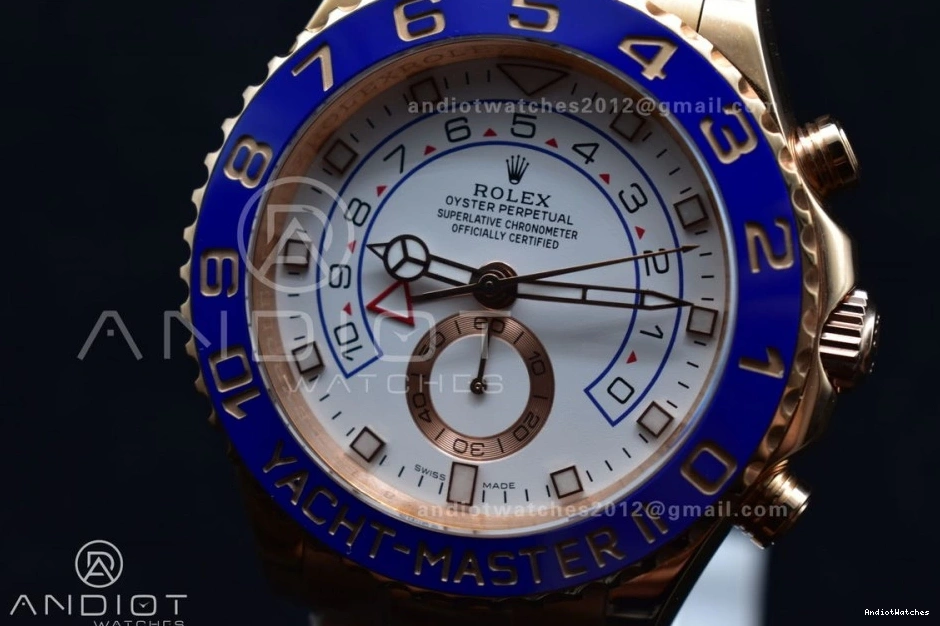 on 1:1 Edition A Ceramic II Bracelet RG TopPick GMF YachtMaster 116685 RG Blue Best 1223 0406
